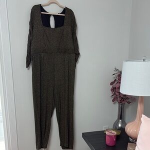 Torrid Black and Gold Jumpsuit